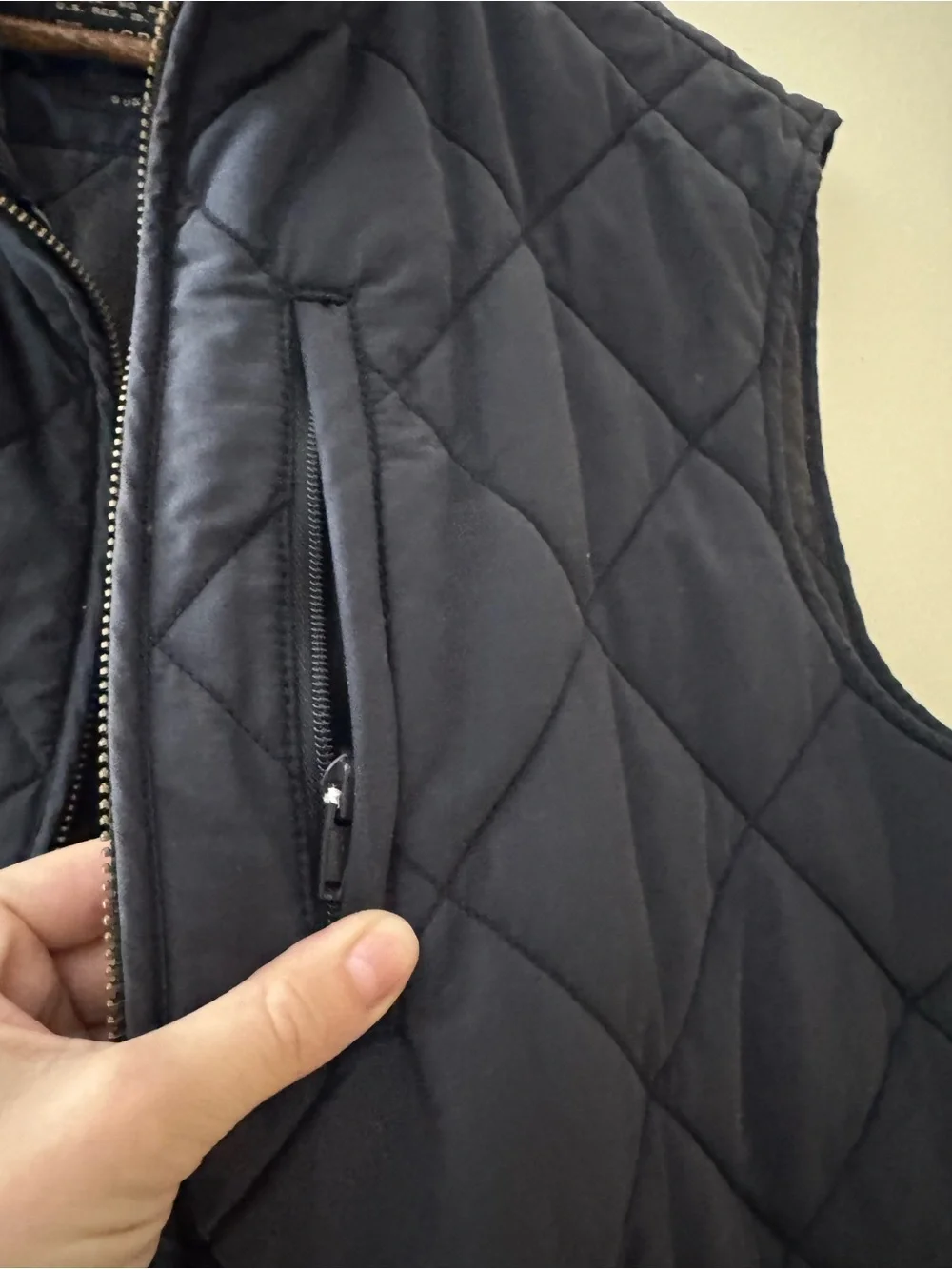 J. Crew Quilted Vest in Navy Blue